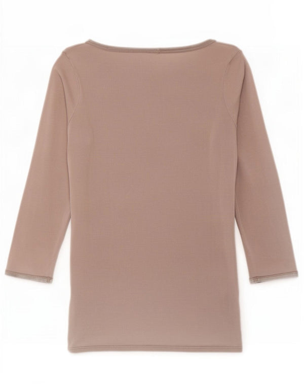 Top Zara Donna Manica 3/4 UK 12 Grigio Medio