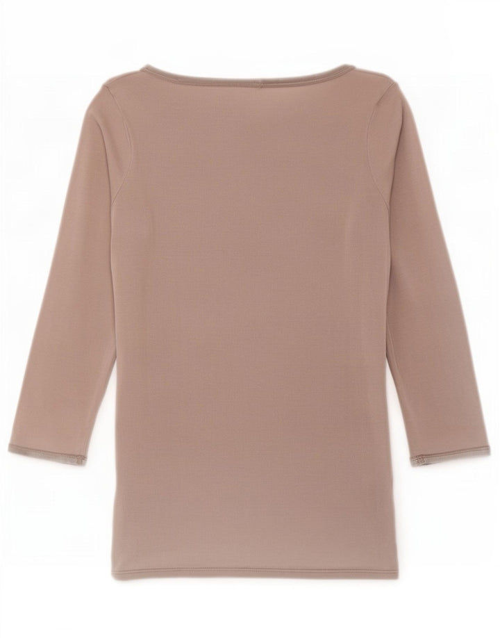 Top Zara Donna Manica 3/4 UK 12 Grigio Medio