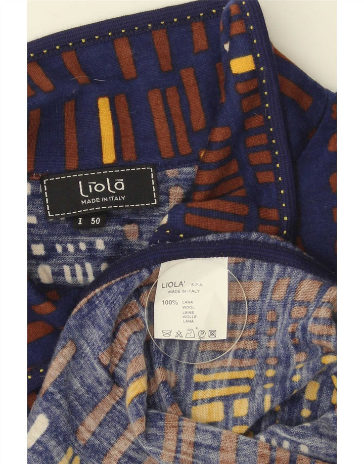Liola Set 2 pezzi da donna IT 50 XL Lana geometrica blu navy