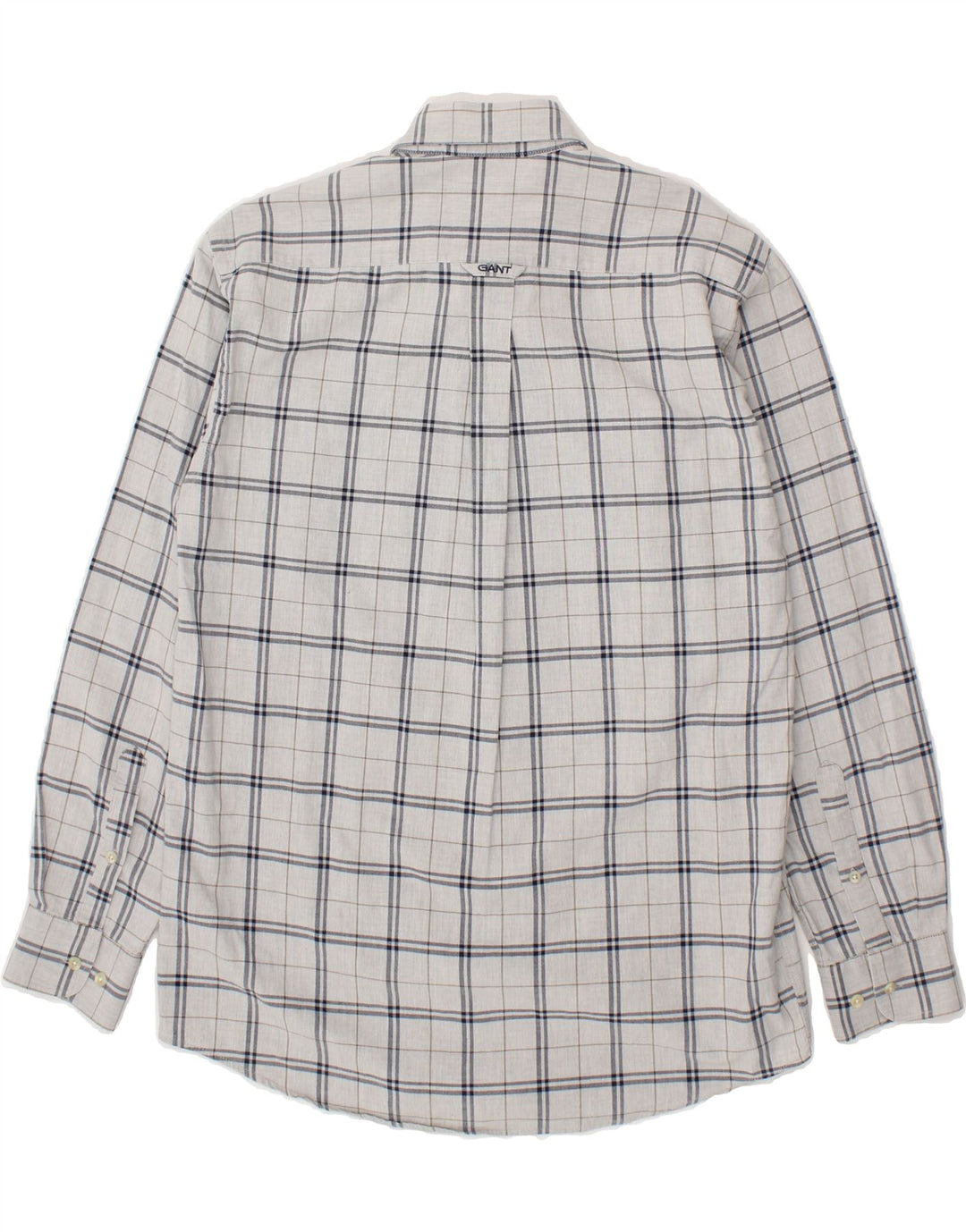 GANT Camicia da uomo in cotone a quadri grigio medio