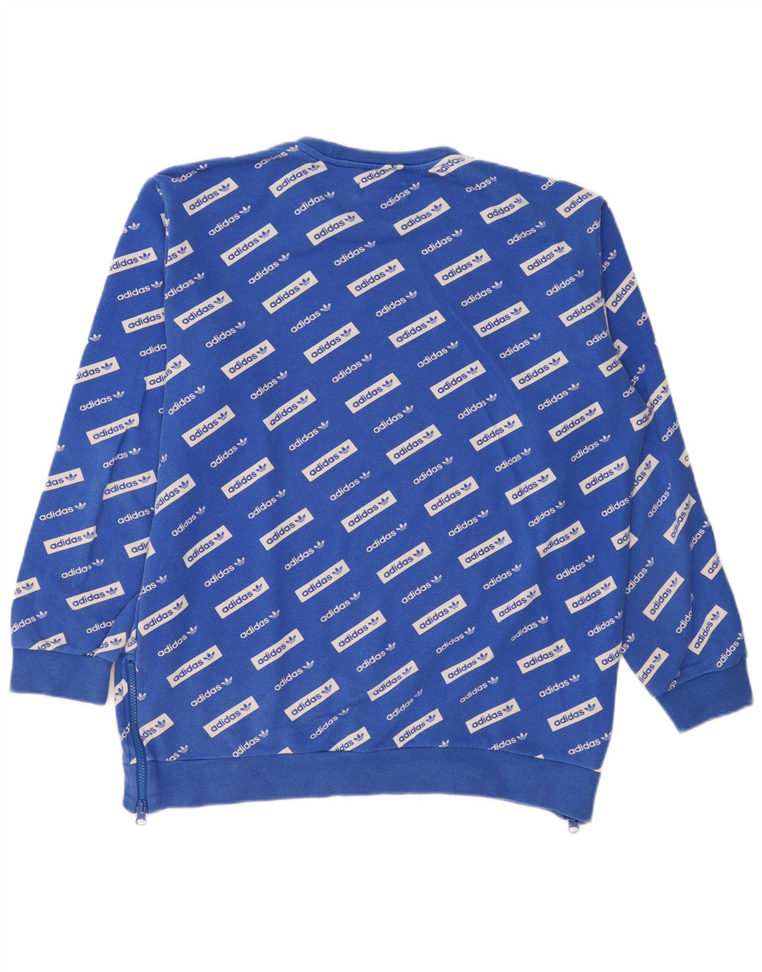 Felpa grafica da uomo Adidas Felpa grande in cotone blu
