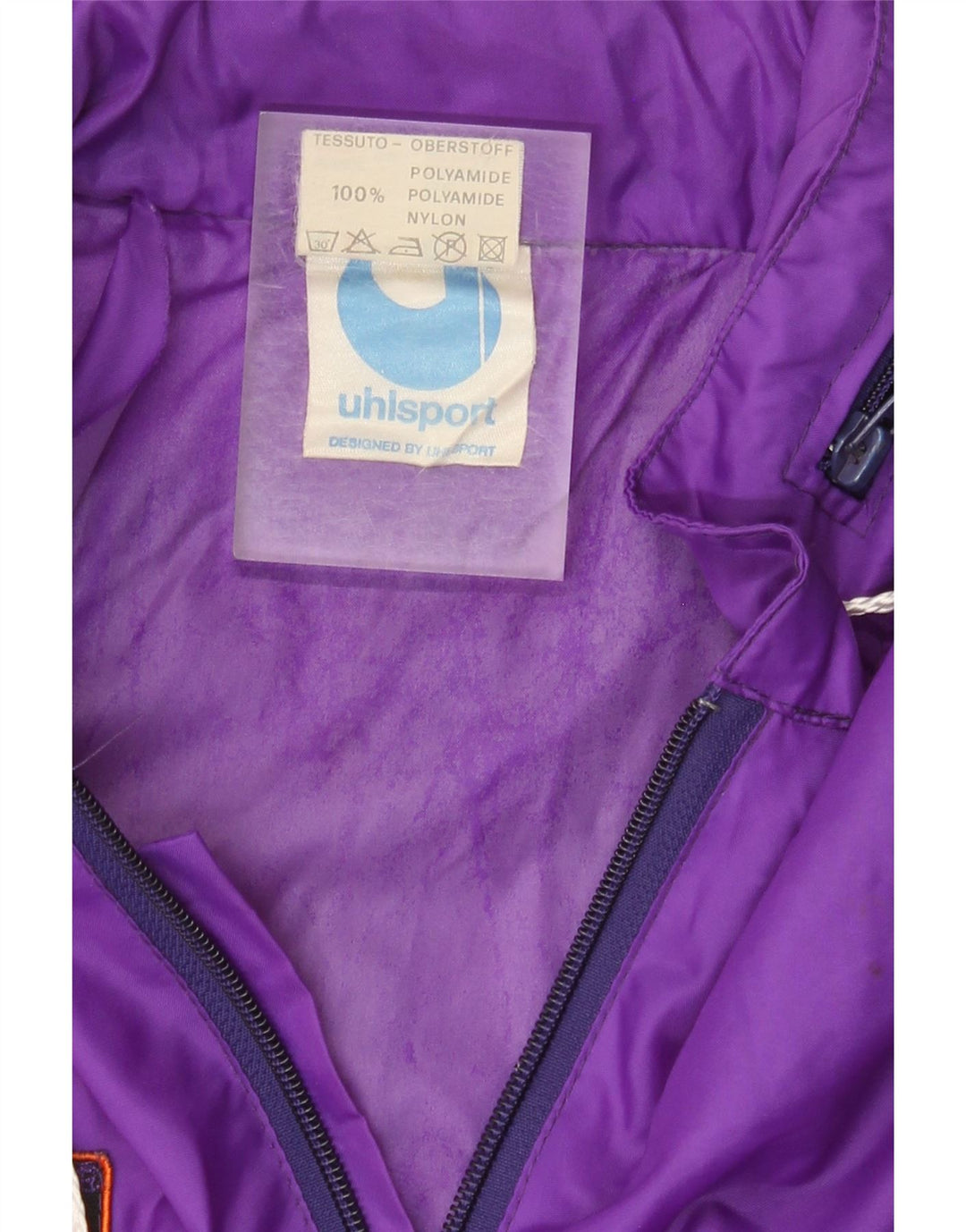 Giacca antipioggia grafica da uomo Uhlsport UK 40 Large Viola Colourblock in poliammide