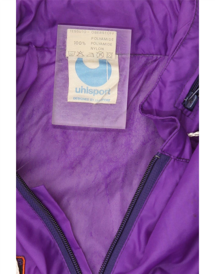 Giacca antipioggia grafica da uomo Uhlsport UK 40 Large Viola Colourblock in poliammide