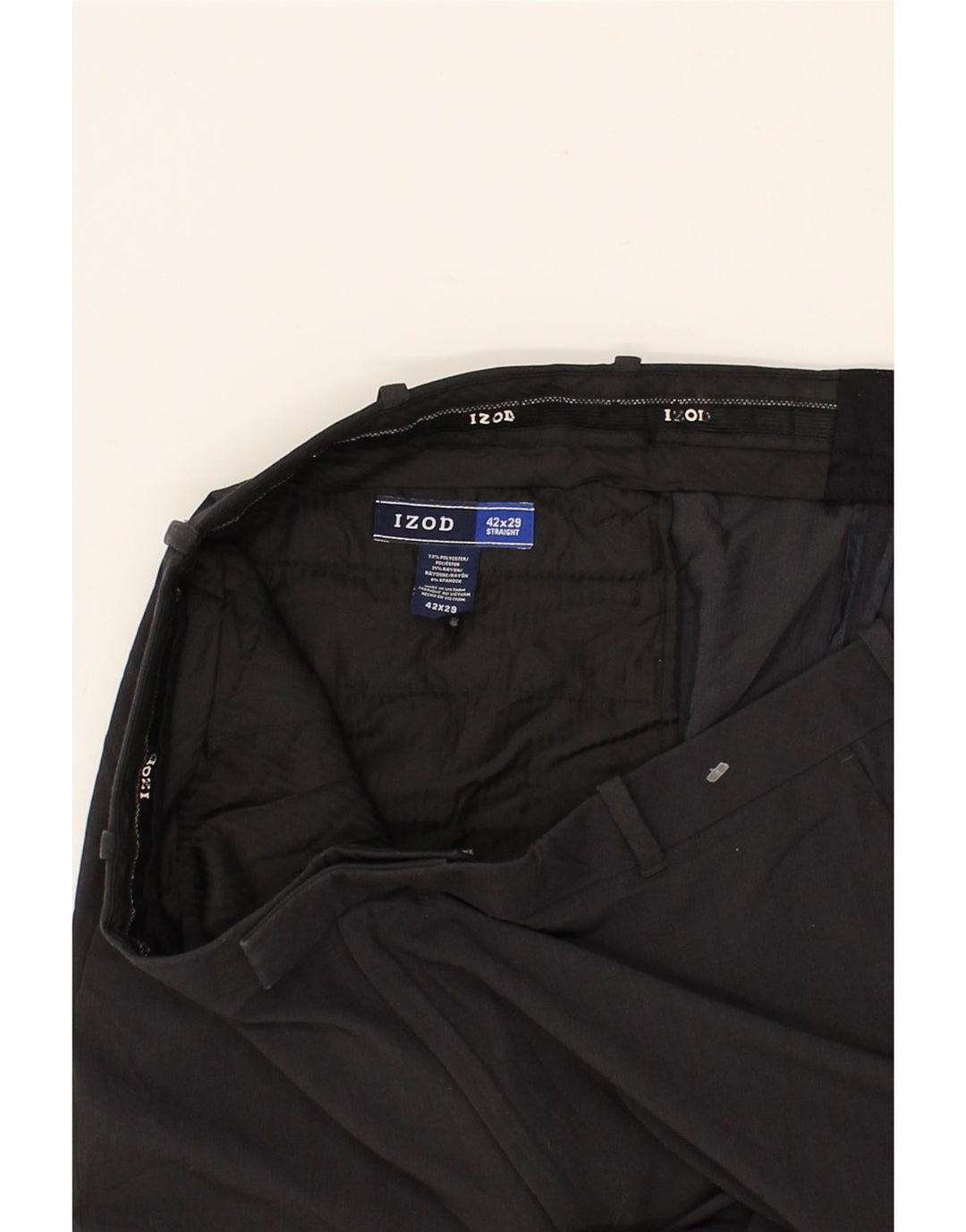 IZOD Mens Straight Suit Trousers W42 L29 Grey Polyester Vintage Izod and Second-Hand Izod from Messina Hembry 