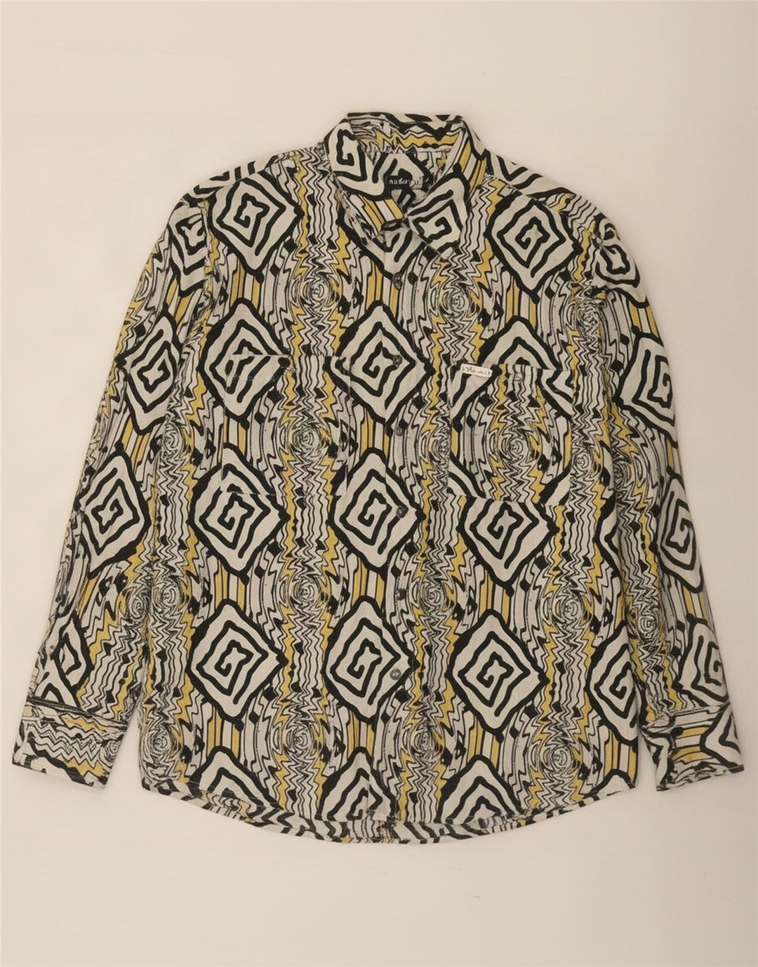 Camicia da uomo Woodin grande geometrica multicolore