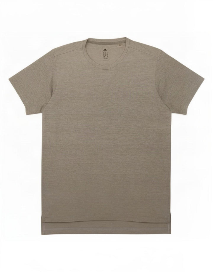 T-shirt Adidas Climalite da uomo Top in poliestere grigio medio