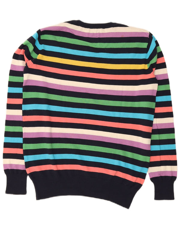 Maglione maglione girocollo da uomo Gaudi XL in cotone a righe multicolore