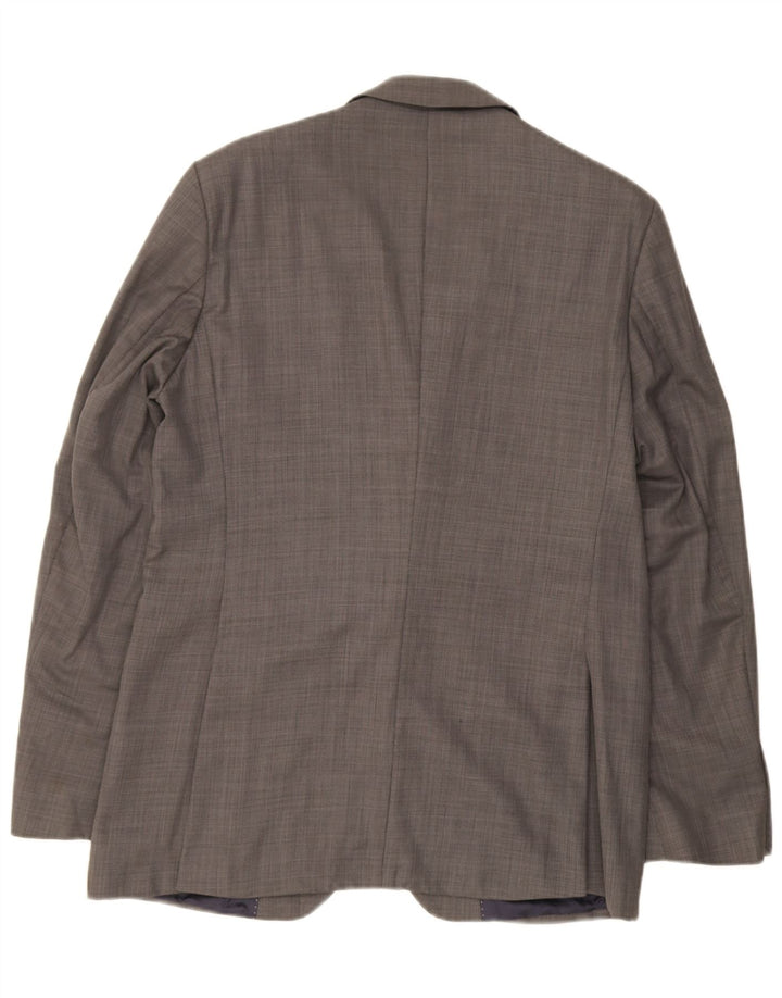 Giacca blazer da uomo a 2 bottoni Zara EU 52 grande lana grigia