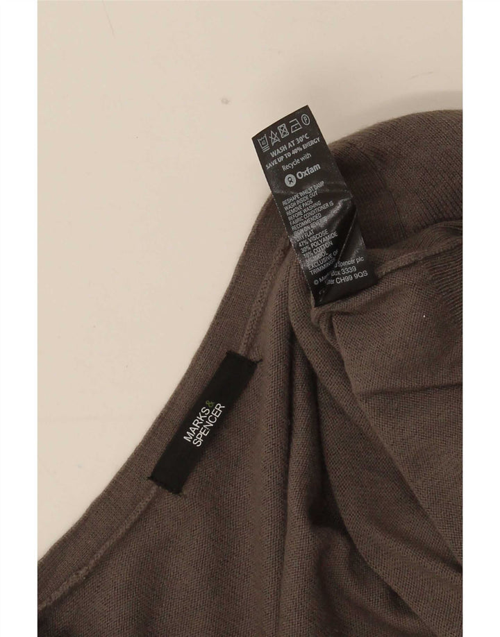 Maglione cardigan da donna Marks & Spencer UK 12 Viscosa grigio medio