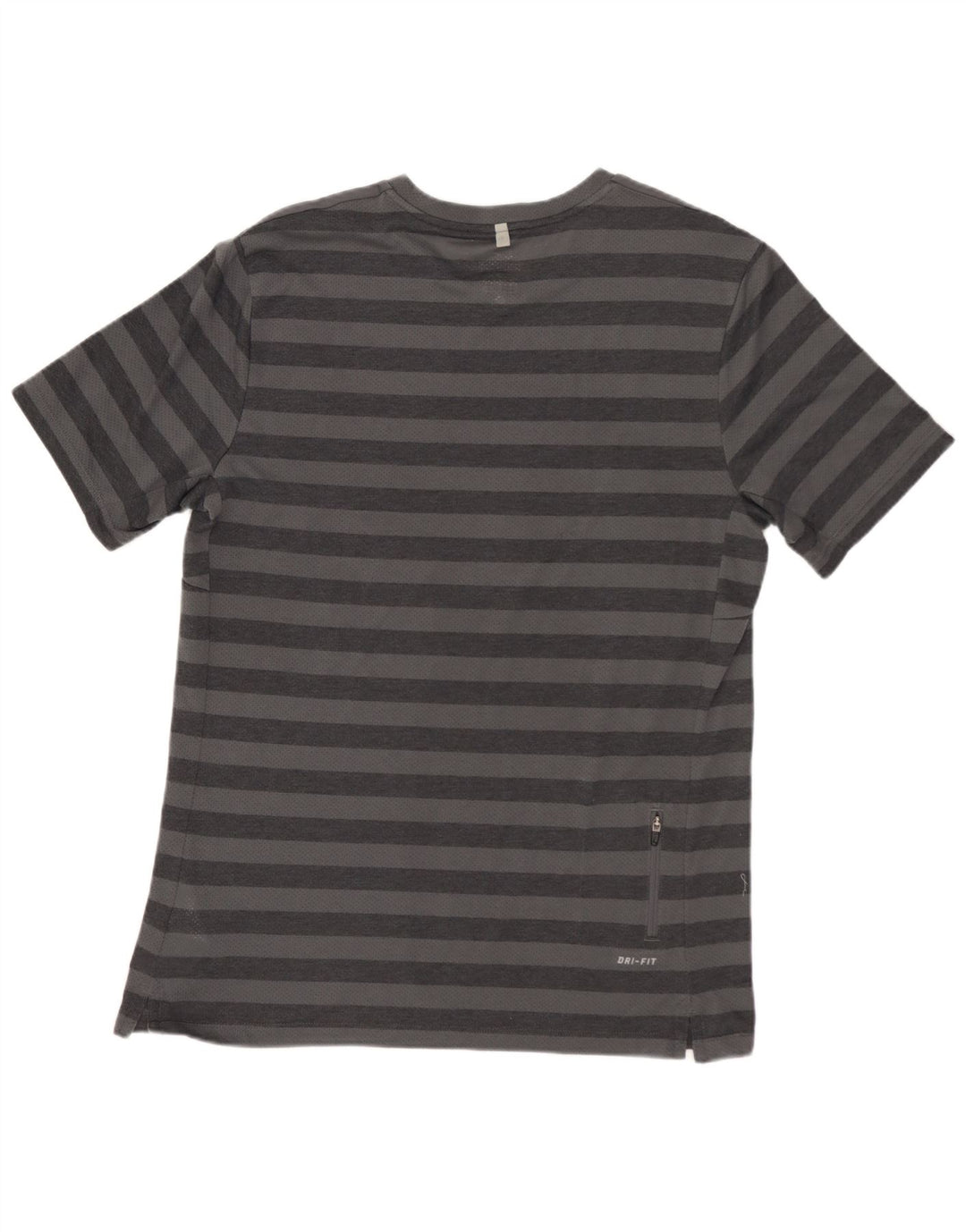 T-shirt Nike da uomo Dri Fit in poliestere a righe grigio medio