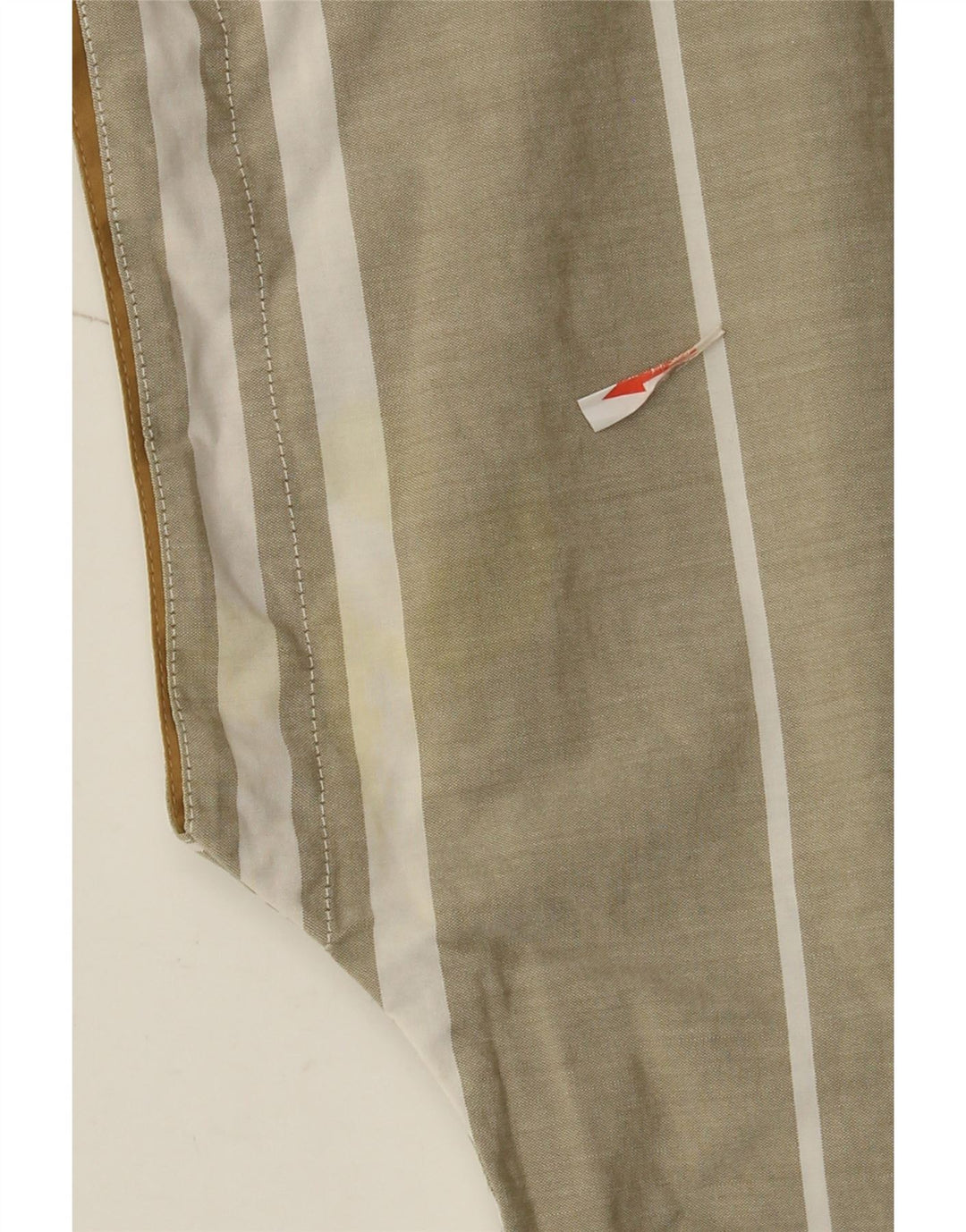Camicetta da donna vintage Top EU 40 cotone a righe kaki medio