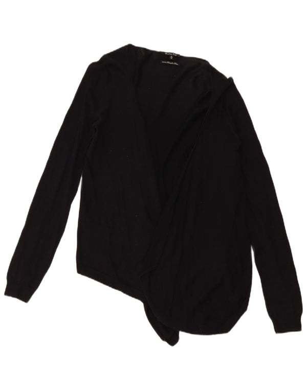 Maglione cardigan aperto da donna Massimo Dutti UK 10 piccolo cotone nero
