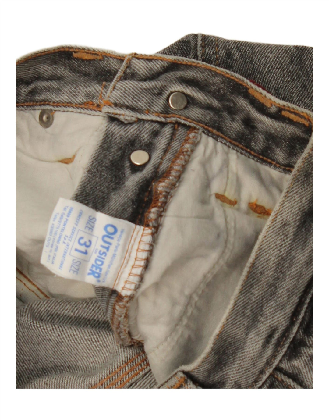OUTSIDER Jeans affusolati da uomo W31 L27 Cotone grigio