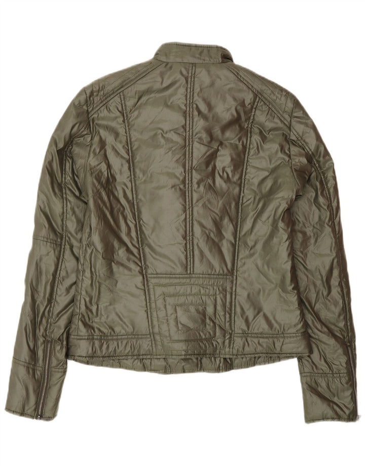 Giacca Biker Donna Trussardi IT 42 Verde Medio Poliestere