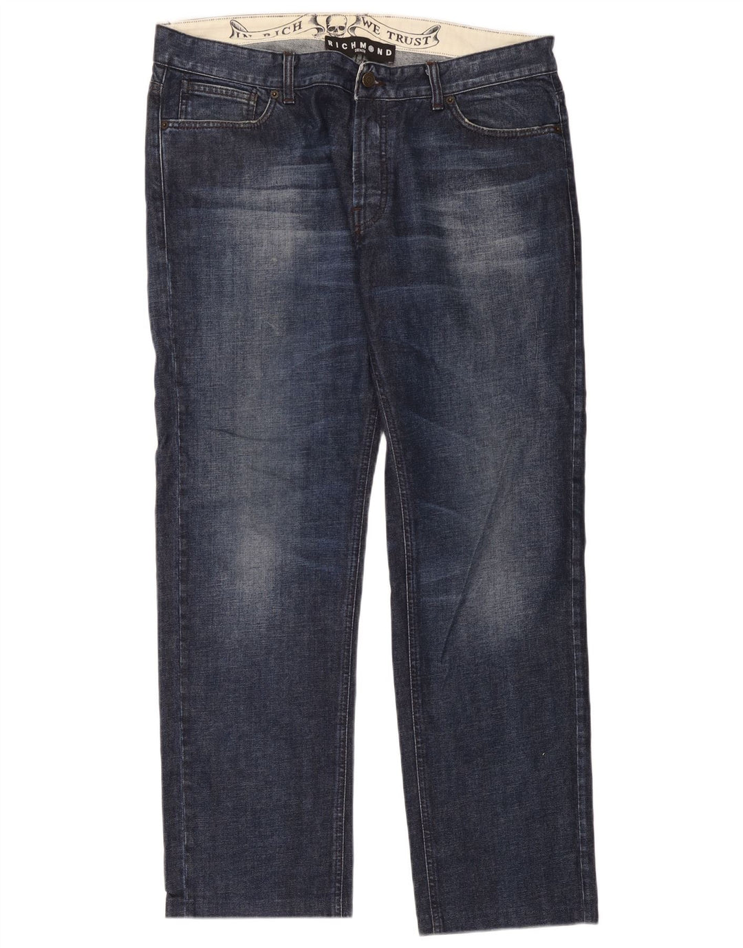 Jeans dritti da uomo Richmond W38 L30 Blu Navy