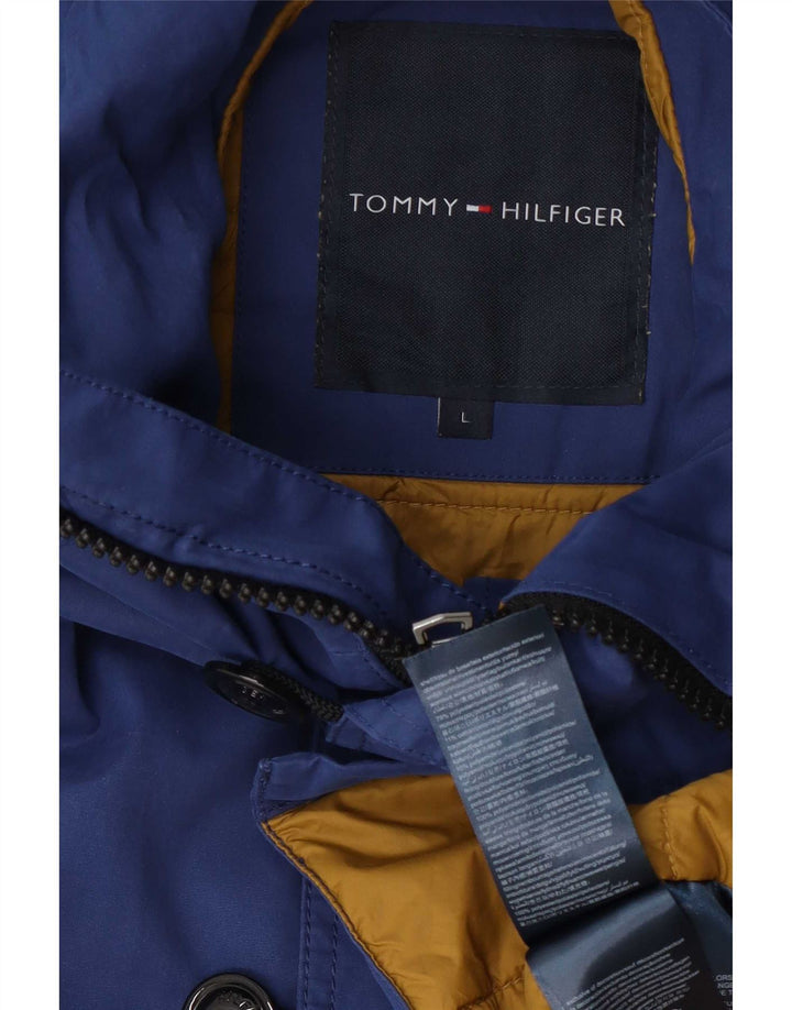 Giacca Parka con cappuccio da uomo Tommy Hilfiger UK 40 Large Blu Poliestere