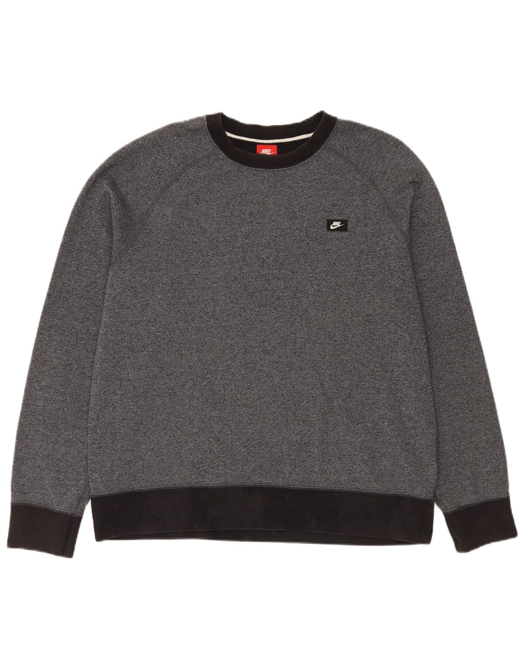 Felpa da uomo NIKE maglione XL in cotone color block grigio