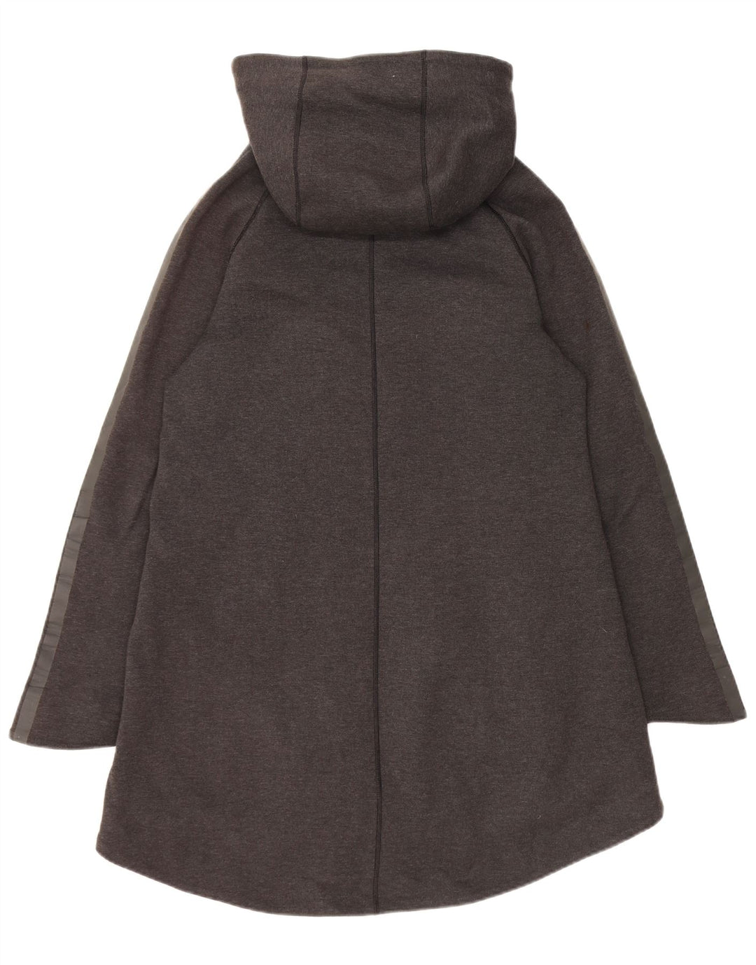 NIKE Giacca a vento oversize con cappuccio da donna UK 10 Small Grigio Poliestere