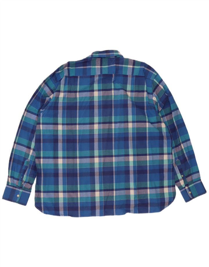 Camicia da uomo su misura Tommy Hilfiger 3XL cotone a quadri blu