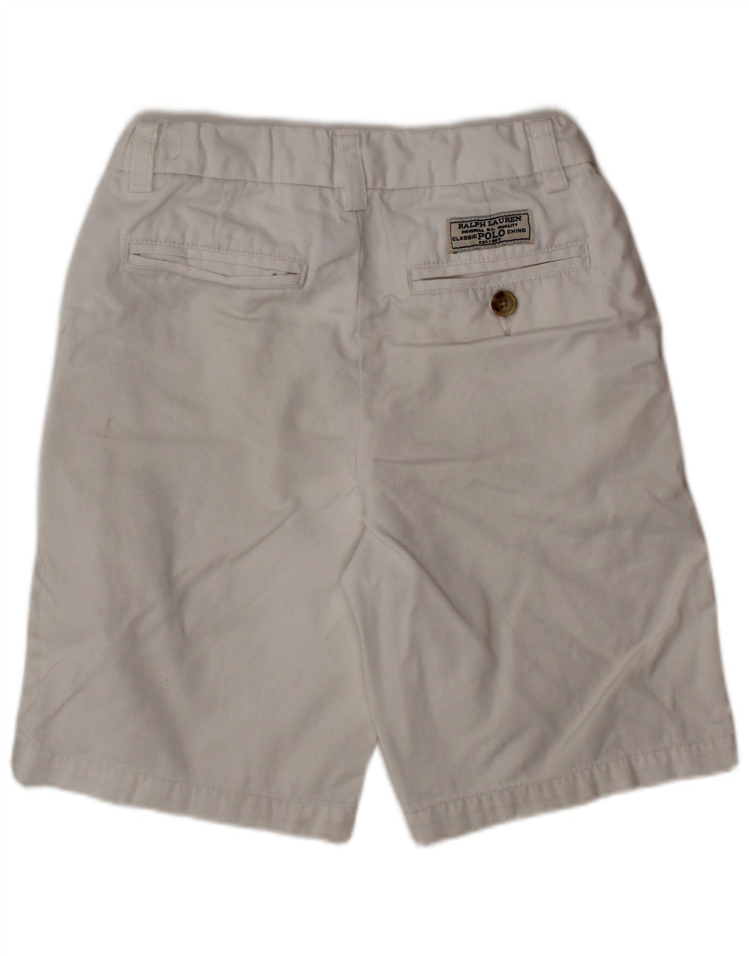 POLO RALPH LAUREN Pantaloncini chino da bambino 6-7 anni W22 Cotone bianco