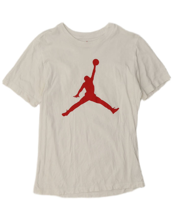 T-shirt grafica da uomo Jordan Top piccola in cotone bianco