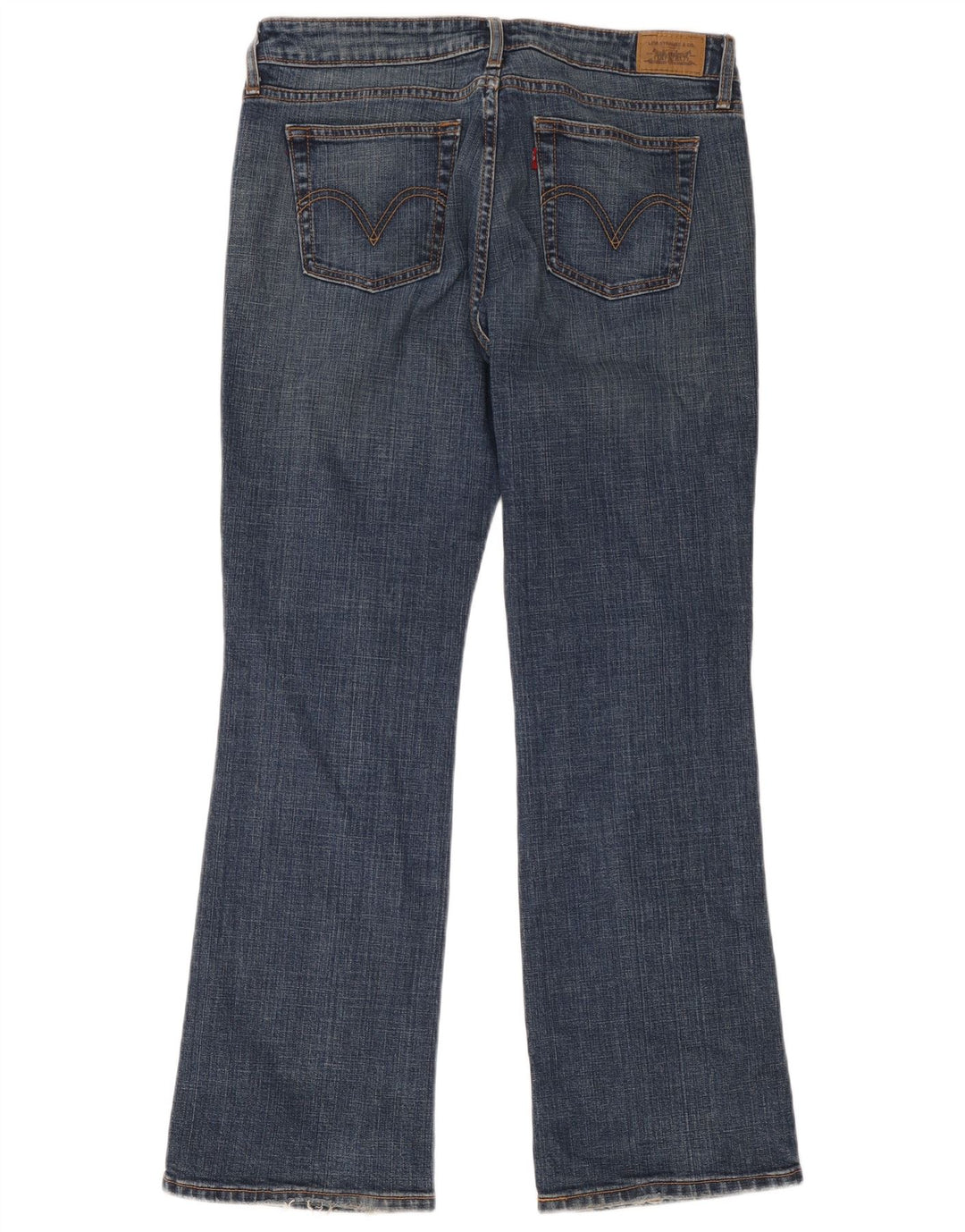 Levi's Donna 545 Jeans Bootcut bassi US 12 Large W34 L31 Cotone blu