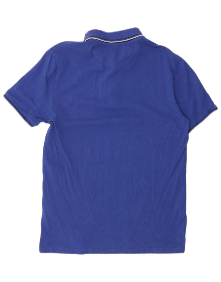 Polo da uomo Champion in cotone blu medio