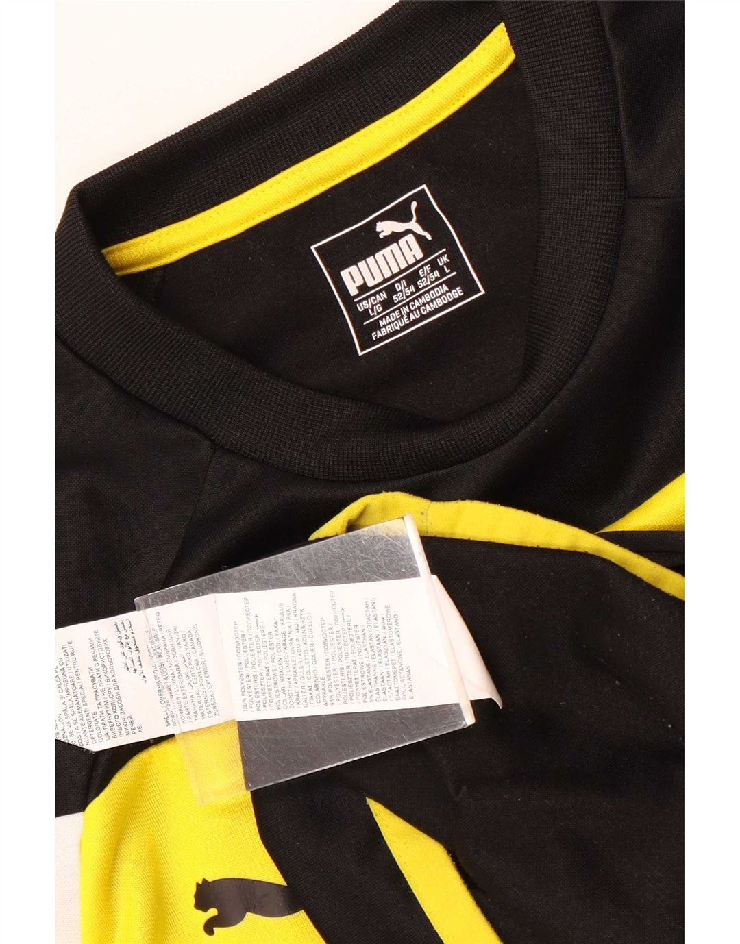 Maglia Puma da uomo a maniche lunghe grande nera in poliestere color block