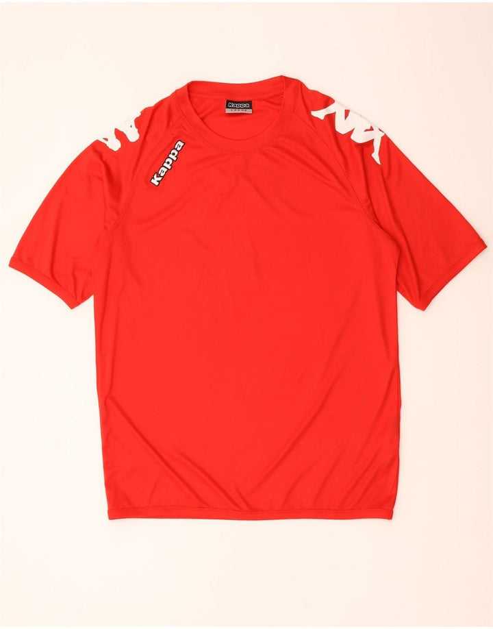 T-shirt grafica da uomo Kappa Top grande rosso in poliestere
