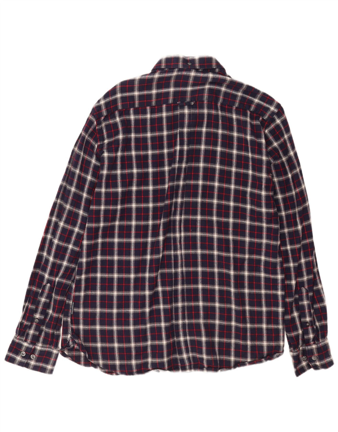 Camicia da uomo in flanella French Connection grande cotone a quadri blu navy