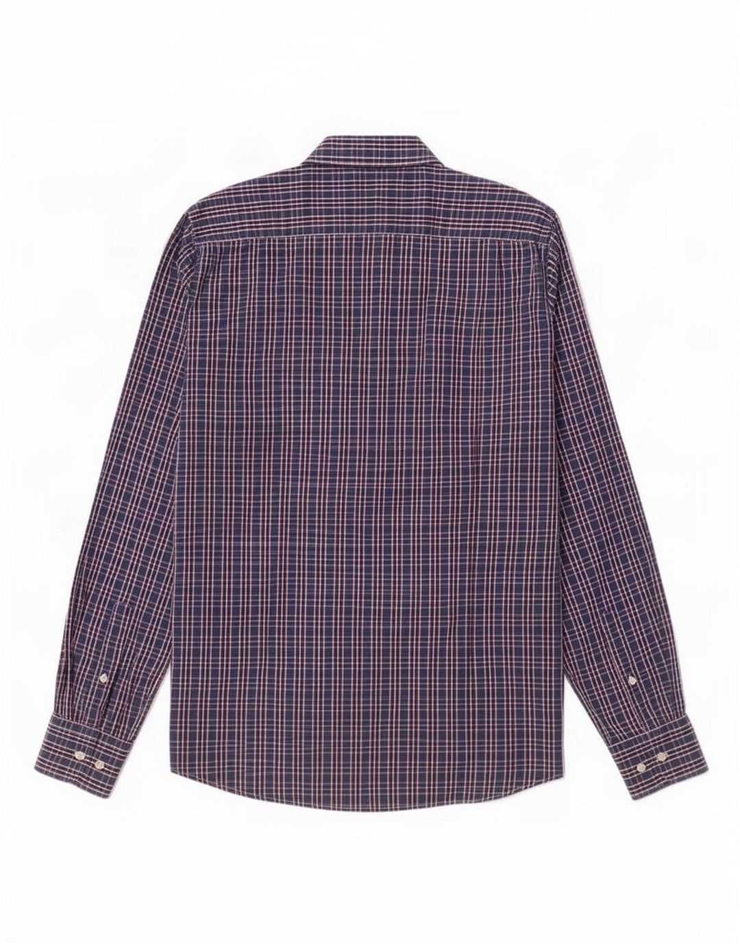 Camicia slim fit da uomo di Dack in cotone a quadri blu grande