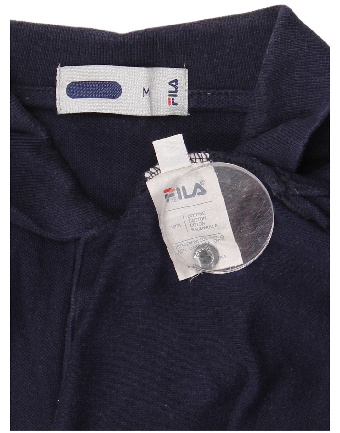 Polo da uomo Fila in cotone blu navy medio