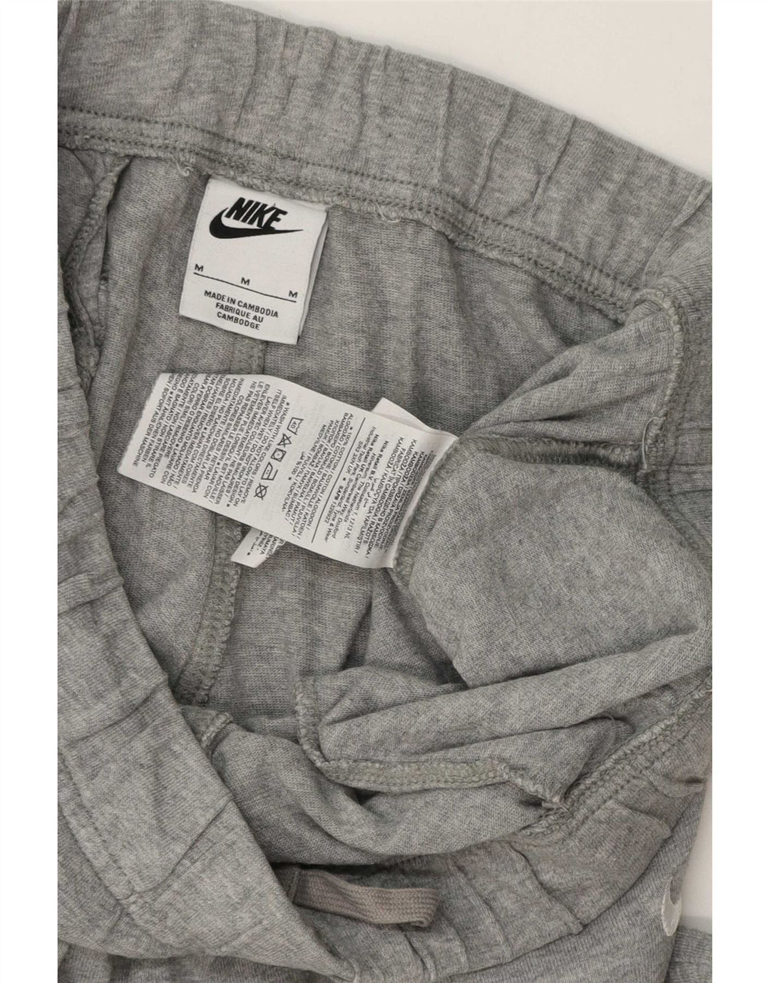 Pantaloncini sportivi Nike da uomo in cotone screziato grigio medio