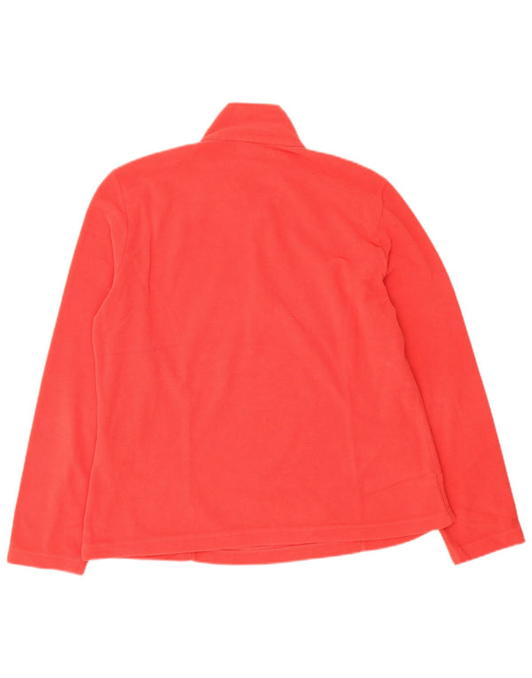 Maglione in pile da donna con collo e zip Jack Wolfskin UK 18/20 XL poliestere rosso