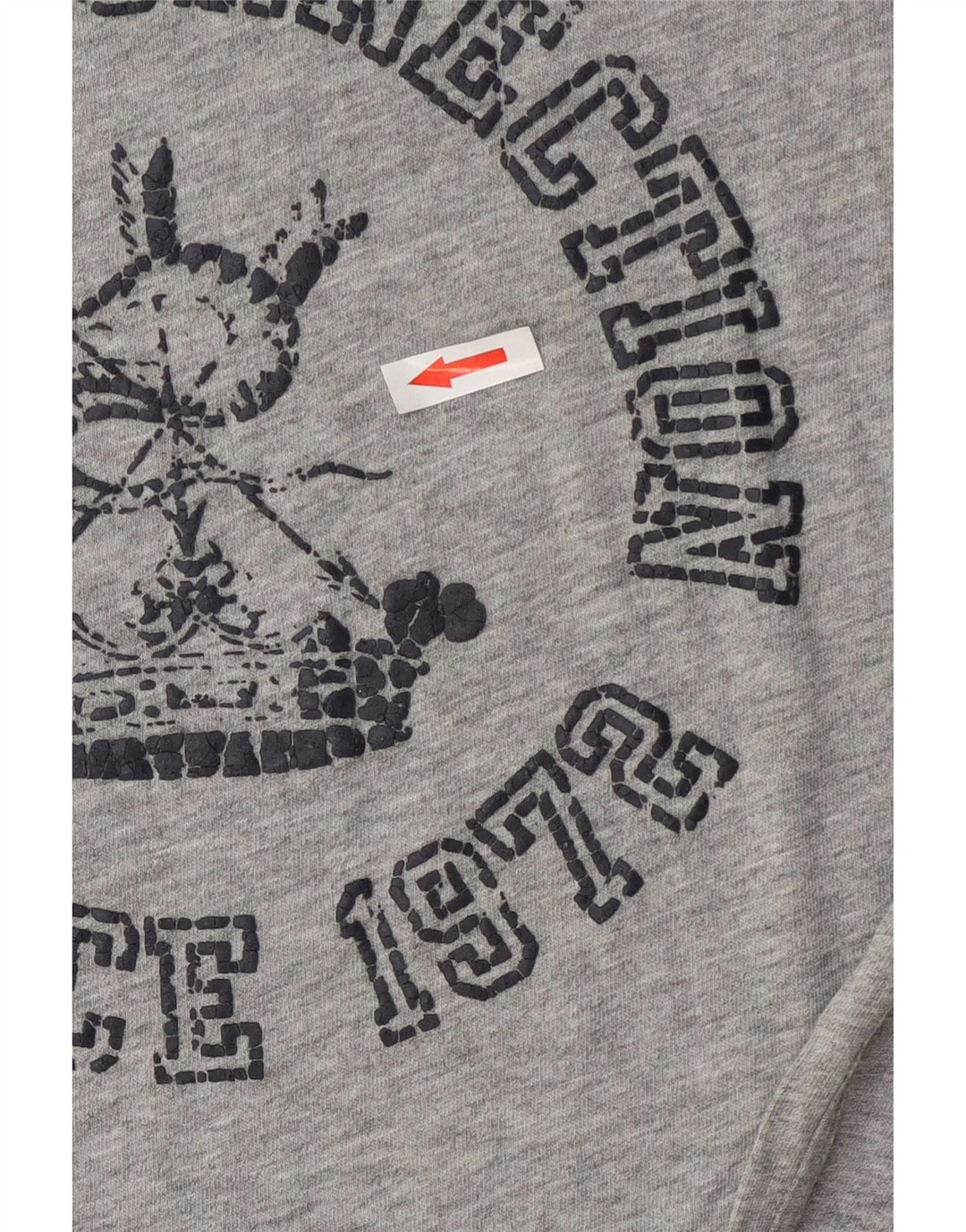 T-shirt grafica da uomo French Connection Top in cotone chiazzato grigio medio