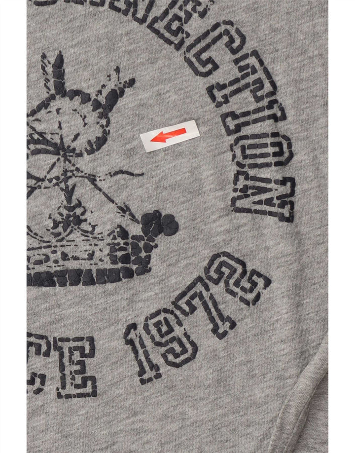 T-shirt grafica da uomo French Connection Top in cotone chiazzato grigio medio