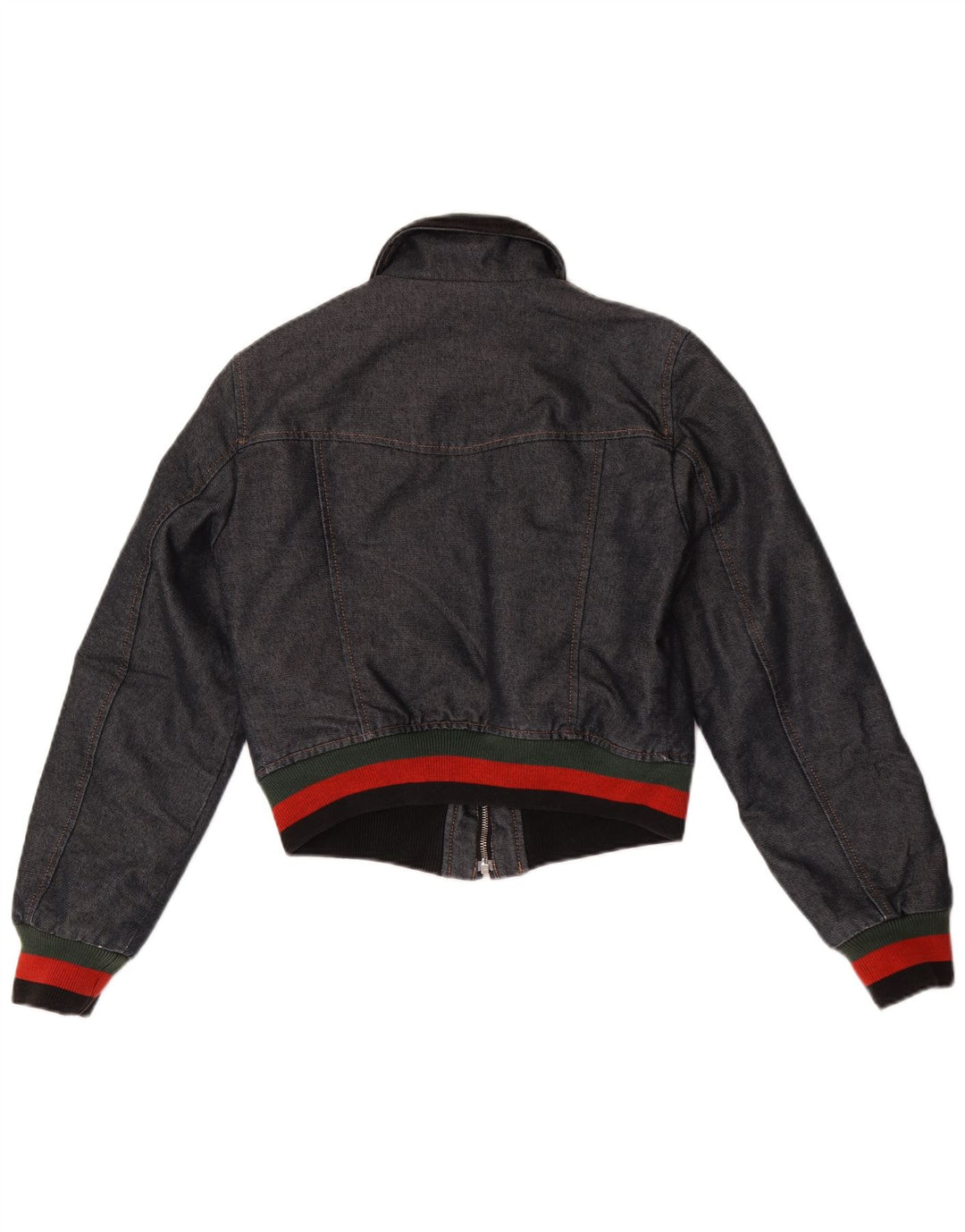 Giacca a vento in denim da bambino Benetton 10-11 anni Blu navy Colourblock