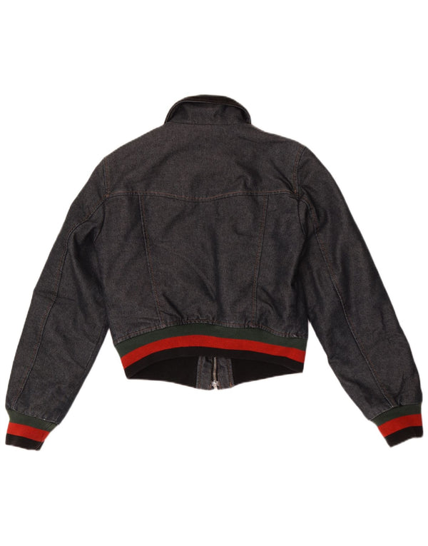 Giacca a vento in denim da bambino Benetton 10-11 anni Blu navy Colourblock