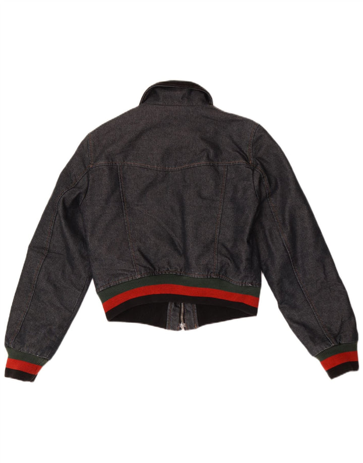 Giacca a vento in denim da bambino Benetton 10-11 anni Blu navy Colourblock