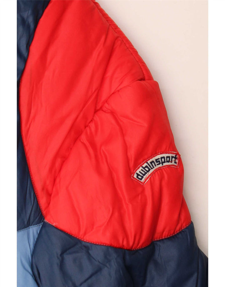 Giacca imbottita da uomo vintage UK 38 color block blu medio