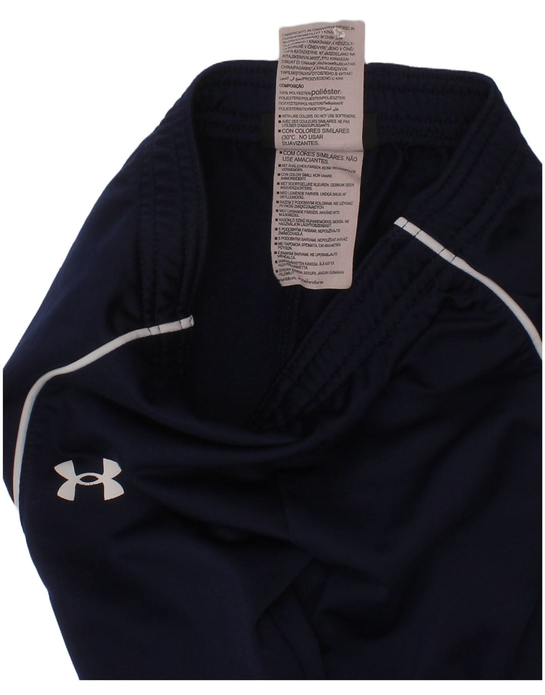 Pantaloni da tuta da ragazzo Under Armour 2-3 anni in poliestere blu navy