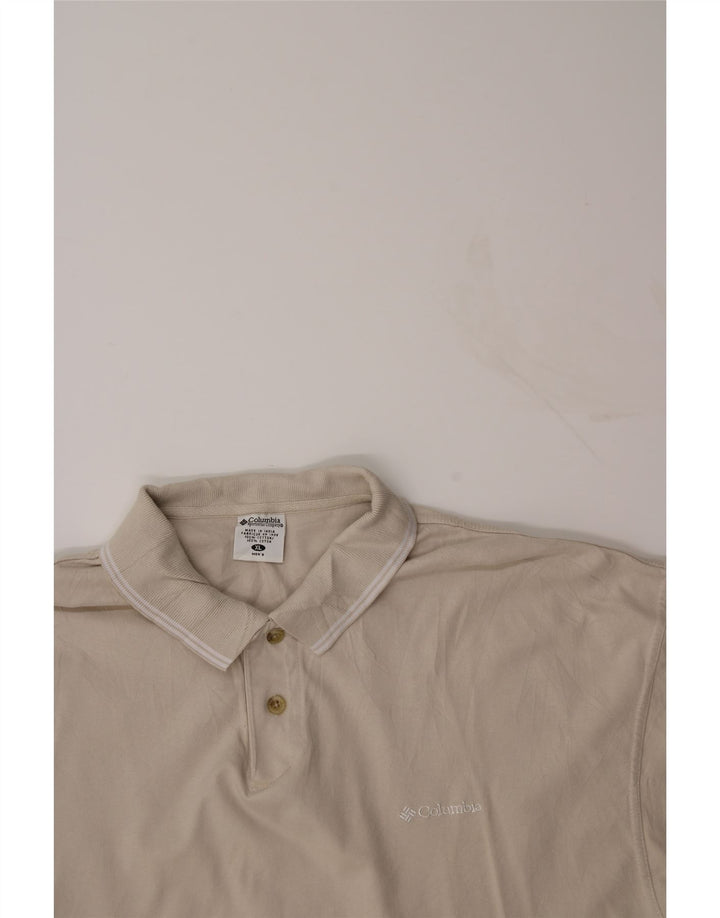COLUMBIA Mens Polo Shirt XL Grey Cotton Vintage Columbia and Second-Hand Columbia from Messina Hembry 