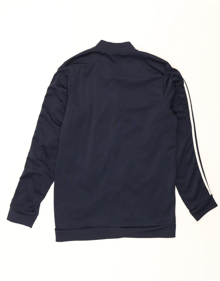 Giacca da ginnastica da uomo Adidas grande in poliestere blu navy