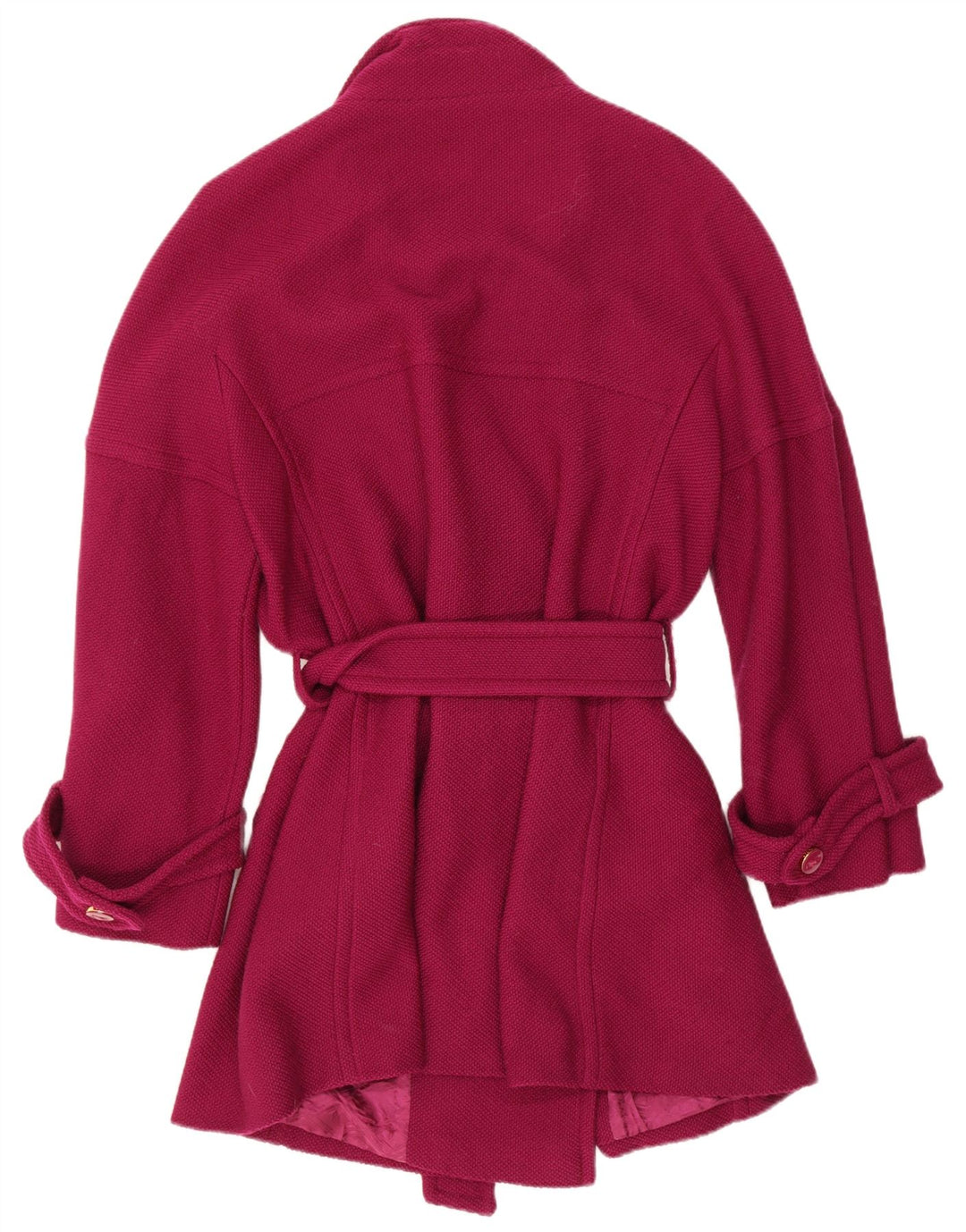 Cappotto doppiopetto da donna Escada EU 44 XL viola lana vergine
