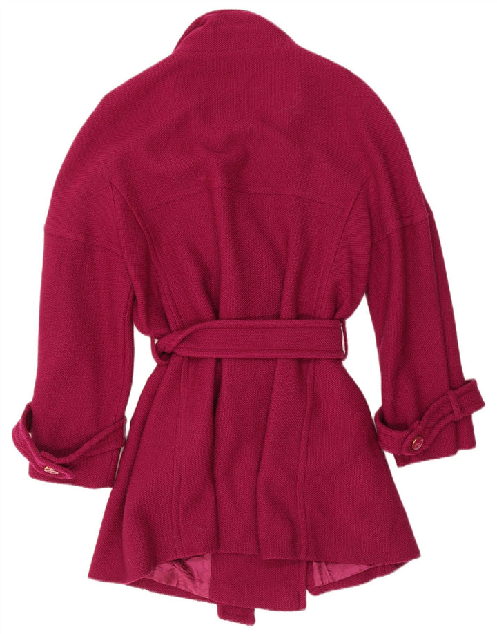 Cappotto doppiopetto da donna Escada EU 44 XL viola lana vergine