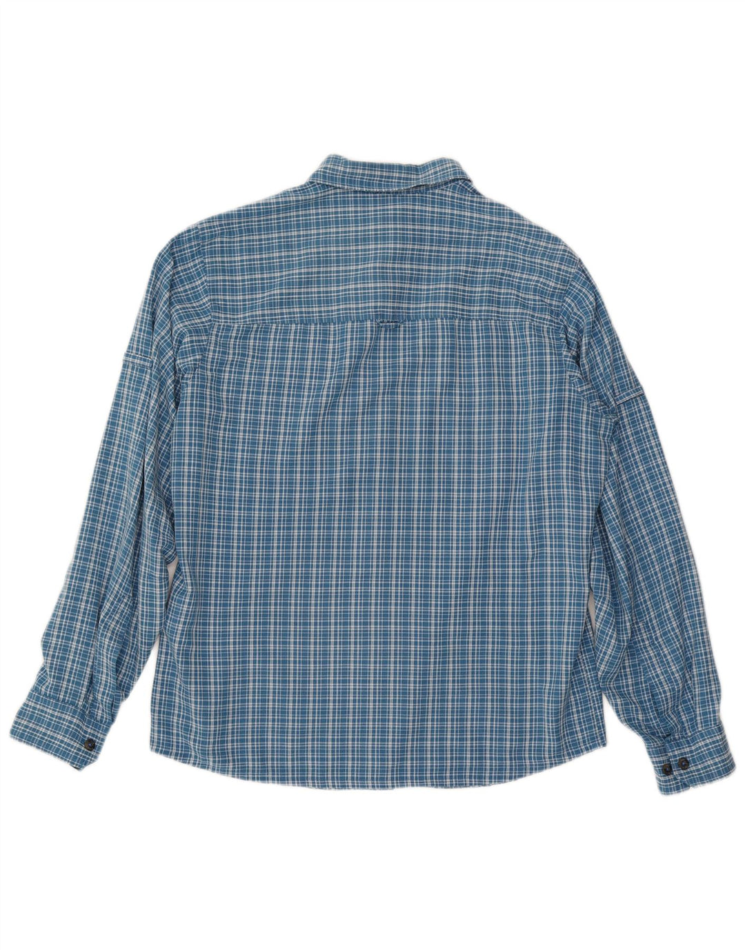 Camicia in flanella da uomo Jack Wolfskin UK 36/38 a quadri blu medio