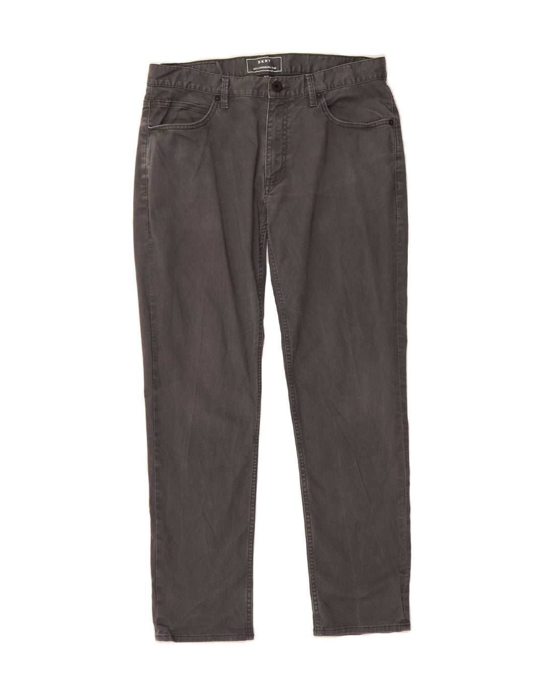 DKNY Mens Slim Casual Trousers W33 L30 Grey Cotton Vintage Dkny and Second-Hand Dkny from Messina Hembry 