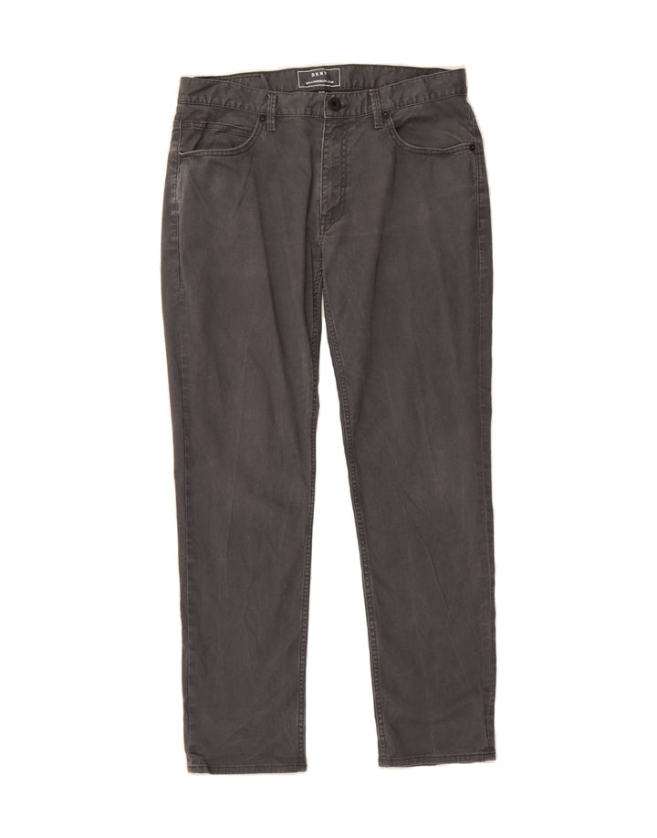 DKNY Mens Slim Casual Trousers W33 L30 Grey Cotton Vintage Dkny and Second-Hand Dkny from Messina Hembry 