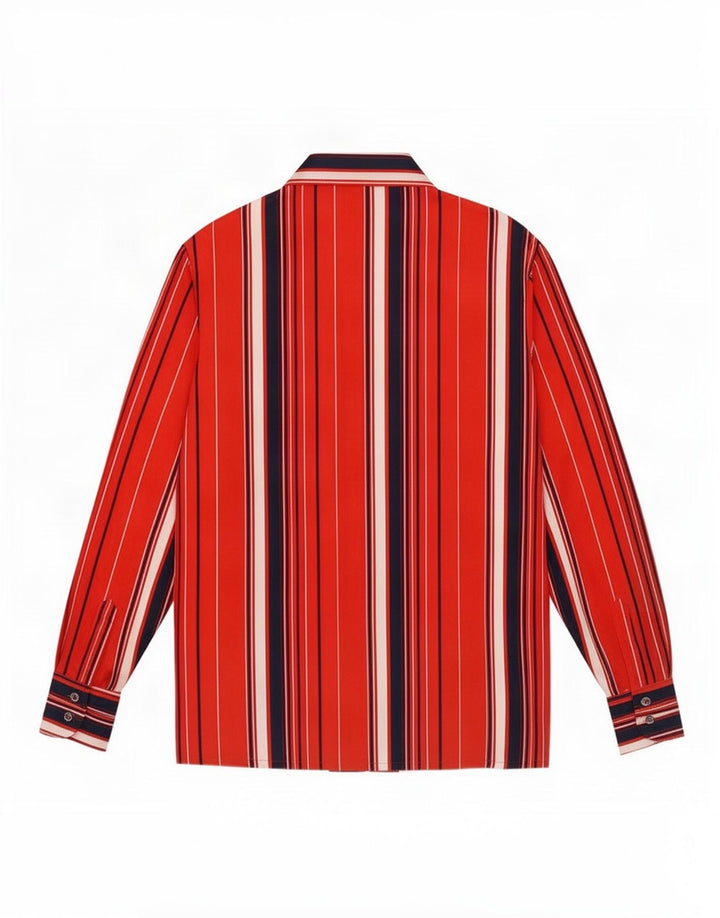Camicia da donna romana UK 12 a righe rosse medie