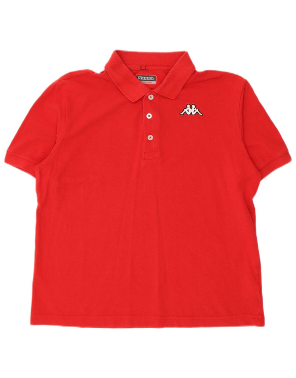 Polo Kappa Uomo Rosso Medio In Cotone